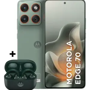 Kit Smartphone Motorola Edge 70 5g 512gb Verde Claro + Fone Bluetooth Moto Buds Loop Verde