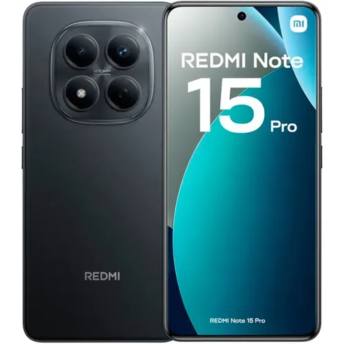 Smartphone Xiaomi Redmi Note 15 Pro 4g 8gb 256gb Tela Amoled 6.77 Câmera 200mp 6500mah Preto