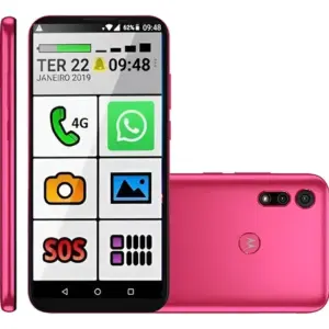 Celular Idoso Smartphone Moto E6i 32gb 2gb Ram Pink Motorola