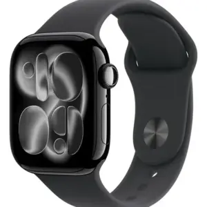 Apple Watch Series 11 GPS + Cellular - Caixa preta brilhante de alumínio – 42 mm - Pulseira esportiva preta – P/M - Distribuidor Autorizado