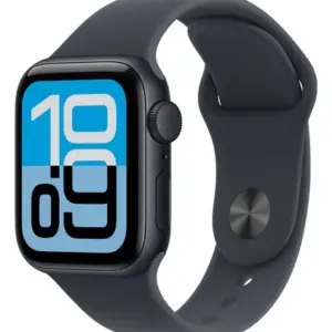 Apple Watch SE 3 GPS • Caixa meia-noite de alumínio – 40 mm • Pulseira esportiva meia-noite – P/M