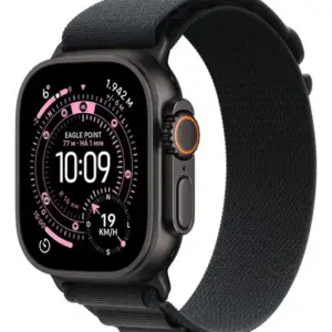 Apple Watch Ultra 3 GPS + Cellular • Caixa preta de titânio – 49 mm • Pulseira loop Alpina preta – M - Distribuidor Autorizado