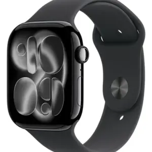 Apple Watch Series 11 GPS + Cellular - Caixa preta brilhante de alumínio – 46 mm - Pulseira esportiva preta – P/M - Distribuidor Autorizado