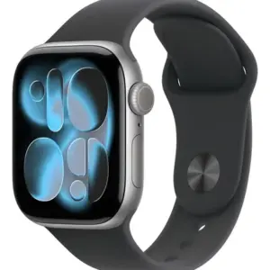 Apple Watch Series 11 GPS - Caixa cinza-espacial de alumínio – 42 mm - Pulseira esportiva preta – P/M