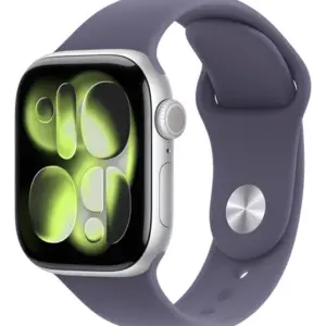 Apple Watch Series 11 GPS - Caixa prateada de alumínio – 42 mm - Pulseira esportiva roxo-névoa – P/M