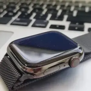 Apple Watch 7 45mm Cinza Aço Inox Garantia Bat 100% S7