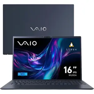 Notebook VAIO FE16 Intel Core i5-1334U - 13ª Gen Linux Debian 12 - 8GB RAM 256GB SSD Tela 16" IPS WUXGA Antirreflexo - Cinza Grafite - VJFE62F11X-B0911H