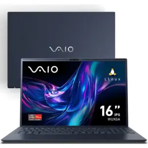 Notebook Vaio Fe16 Amd Ryzen 7-5825u Linux 16gb RAM 512gb Ssd Wi-Fi 6 Tela 16" Ips Wuxga Antirreflexo Cinza Grafite Vjfe69f11xb0121h - Permite upgrade de memória RAM e SSD