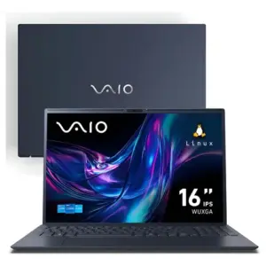 Notebook VAIO FE 16 Intel Core i5-1334U Linux, 32GB RAM 512GB SSD Tela 16" IPS WUXGA Antireflexo - Cinza Grafite - VJFE62F11X-B0111H - Permite upgrade de memória RAM e SSD