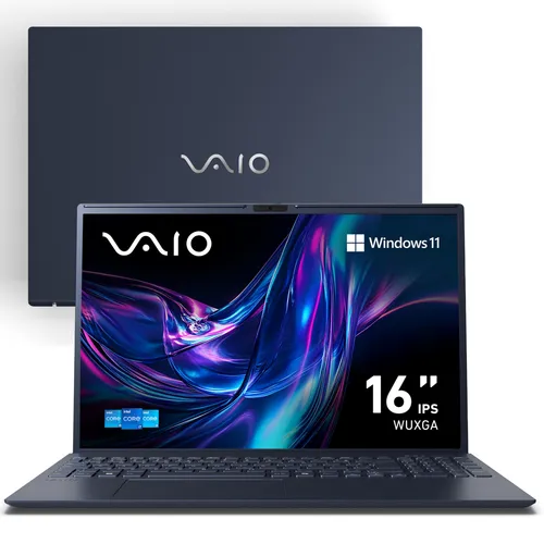 Notebook VAIO FE16 Intel Core I5-1334U Windows 11 Home 8GB RAM 256GB SSD Tela 16" IPS WUXGA Antirreflexo - Cinza Grafite - VJFE62F11X-B0921H