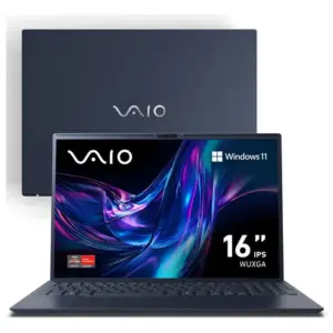 Notebook Vaio Fe16 Amd Ryzen 5-5625u Windows 11 Home 8gb RAM 256gb Ssd Wi-Fi 6 Tela 16" Ips Wuxga Antirreflexo - Cinza Grafite - Vjfe69f11x-b0421h - Permite upgrade de memória RAM e SSD