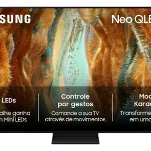 Samsung Vision AI TV 75" NEO QLED Ultra 4K QN70F 2025, Mini LED, Processador com AI, Controle por Gestos, Modo AI, Painel até 144hz