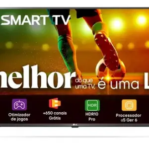 Smart TV LG 43"Full HD, Processador A5 Ger6, AI, Alexa e webOS 23 - 43LR6700PSA