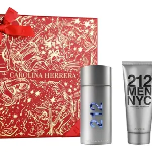 Perfume Masculino 212 Nyc Men De Carolina Herrera Edt 100ml + After Balm 100ml + Travel Size 10ml