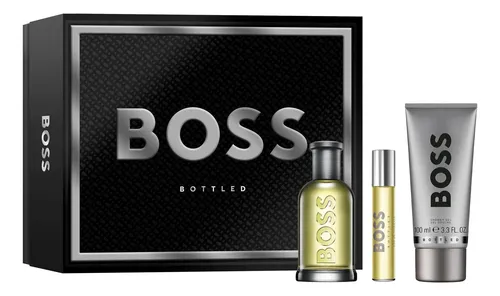 Kit Perfume Masculino Hugo Boss Bottled Edt 100ml 3 Peças