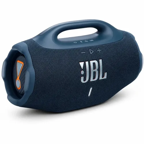Caixa De Som Jbl Boombox 4 Bluetooth Som 210w Jbl Pro Ai Sound Boost Graves Personalizáveis Bateria De Até 34h Ip68 Áudio Lossless Azul