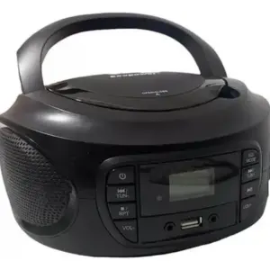 Rádio Portátil Ecopower EP-6500 Bluetooth USB CD Player Preto