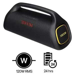 Caixa de Som LG XBOOM GO XG9S Bluetooth 5.3, 50W, Som Potente, LED Personalizável, Party Mode, Resistente à Água IPX7, Bateria Longa Duração e Design Compacto