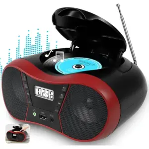 Cd Player Bluethooth Radio Boombox Portatil Fm Digital Preto