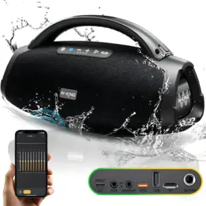 Caixa De Som Boombox Bluetooth W-king Potente Portátil Ip67