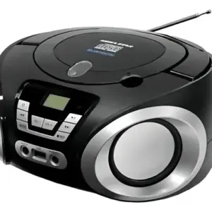 Mini Rádio Microsystem Portátil Mega Star Toca Cd Bluetooth Cor Preto