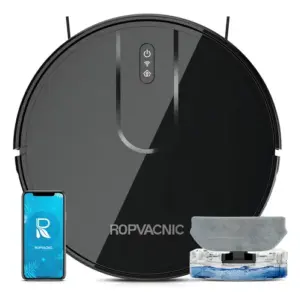 Robô Aspirador Ropvacnic S1 com Alexa e Função Mop Wi-Fi 3 em 1