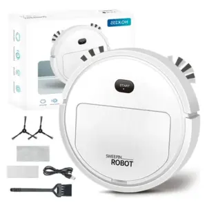 Robô Aspirador De Pó 3 Em 1 Com Sensor De Obstáculos-branco