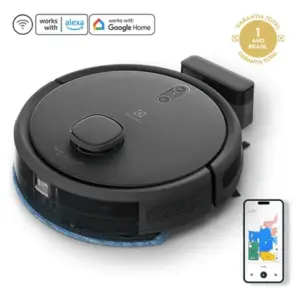 Robô Aspirador de pó 4 em 1 Electrolux Wi-Fi MOP Passa Pano Seco e Úmido até 1h40 de Bateria App Mapeamento Laser Inteligente Alexa e Conectividade Google Home Experience sensor Antiqueda ERB60 Bivolt