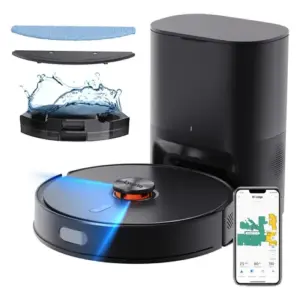 Robô Aspirador LYDSTO R1 Edge 10000Pa, Robô de Limpeza com Função Passa Pano e Estação Autolimpante 3 em 1, Mapeamento LDS 360°