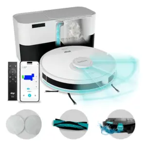 Robô Aspirador de Pó WAP ROBOT W4000 - Estação Autolimpante, Mapeamento LDS 360°, Passa Pano com MOP Giratório