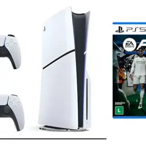 Kit : Console Ps5 Slim 1tb Fisico + Controle + Fc26 + Gta5