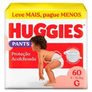 Huggies Fralda Pants Roupinha Proteção Acolchoada G - 60 Un