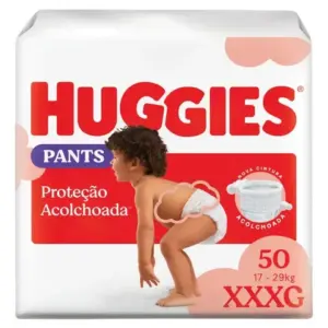 Fralda Descartável Huggies Proteção Acolchoada Xxxg 50 Unidades