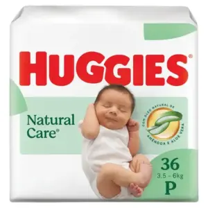 Huggies Fralda Descartável Premium Natural Care P 36 Unidades