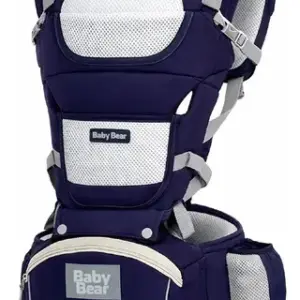 Canguru Ergonômico Baby Bear 12 Posições Azul Marinho Premium 4 em 1