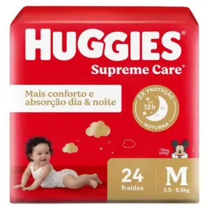 Huggies Fraldas Descartáveis Supreme Care 24 unidades (M)