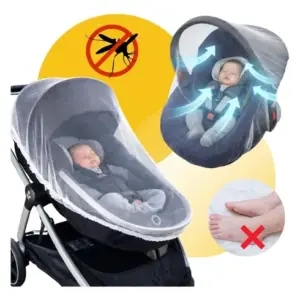 Mosquiteiro Para Carrinho Bebê Conforto Portátil Universal Branco
