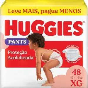 Huggies Fralda Pants Roupinha Proteção Acolchoada XG - 48 Un