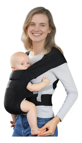 Canguru Ergonômico para Bebê Premium Preto de Poliéster