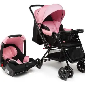 Travel System Cosco Kids, Reverse, 0 a 15kg, Rosa Rajado