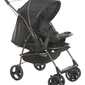 Carrinho Bebê Milano Reversível III Preto Cobre Galzerano