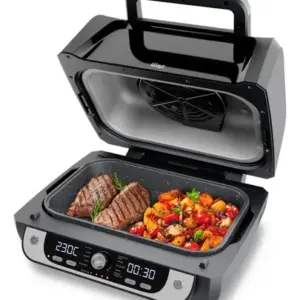 Fritadeira Elétrica Air Fryer WAP Cozinha Barbecue com Painel Digital e 12 Funções Preto e cinza