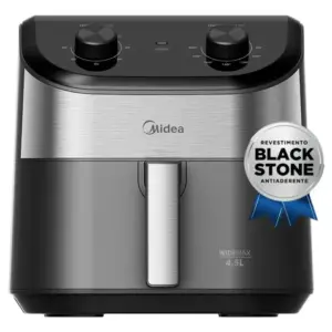 Fritadeira Air Fryer 4,5l Widemax Com Interior De Alumínio 1500w Midea