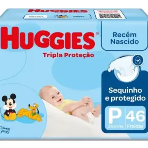 Pacote De Fraldas Tripla Proteção P Com 46 Unidades Huggies