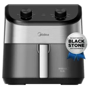 Fritadeira Air Fryer 5,5l Widemax Com Interior De Alumínio 1900w Midea
