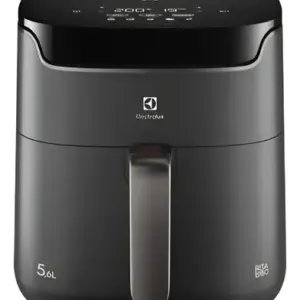 Air fryer Fritadeira Elétrica sem oleo Rita Lobo 5,6L 9 receitas funções pré-definidas Painel Digital timer 60min desligamento automático cesto removivel antiaderente 1400W Electrolux EAF45 Cinza
