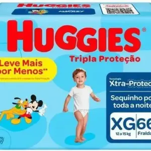 Fraldas Huggies Tripla Proteção Xg 66un