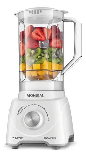 Liquidificador Pratic Power Mondial 550w - L-97-w Branco 127v