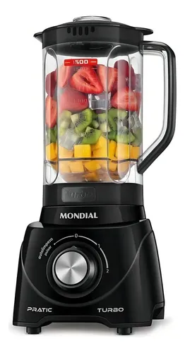 Liquidificador Pratic Turbo, Mondial, 550w - L-98-b Preto 127v