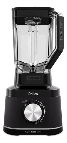 Liquidificador Philco 1500w 3,1l 12 Velocidades Com 6 Lâminas Plq15a Preto 220v